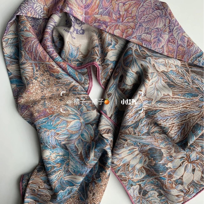 💖Hermes 140x140cm 絲巾💖 粉色-2