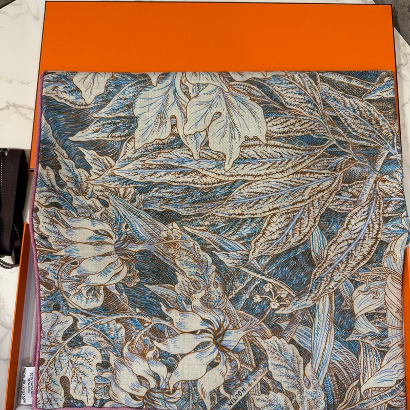 💖Hermes 140x140cm 絲巾💖 粉色-5