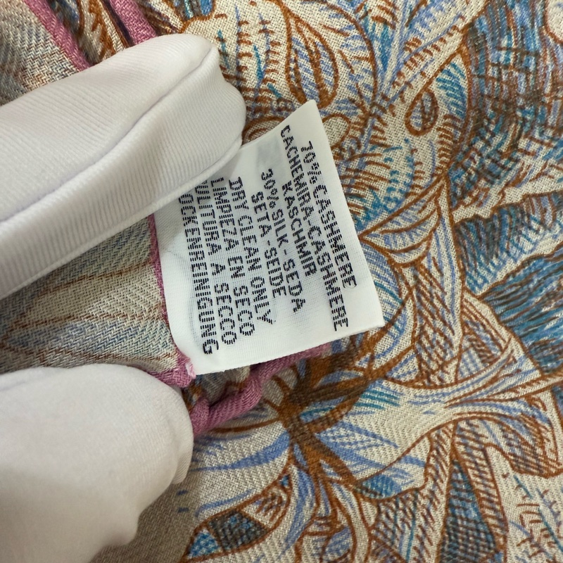 💖Hermes 140x140cm 絲巾💖 粉色-7