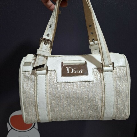 Dior Vintage 象牙白波士頓包
