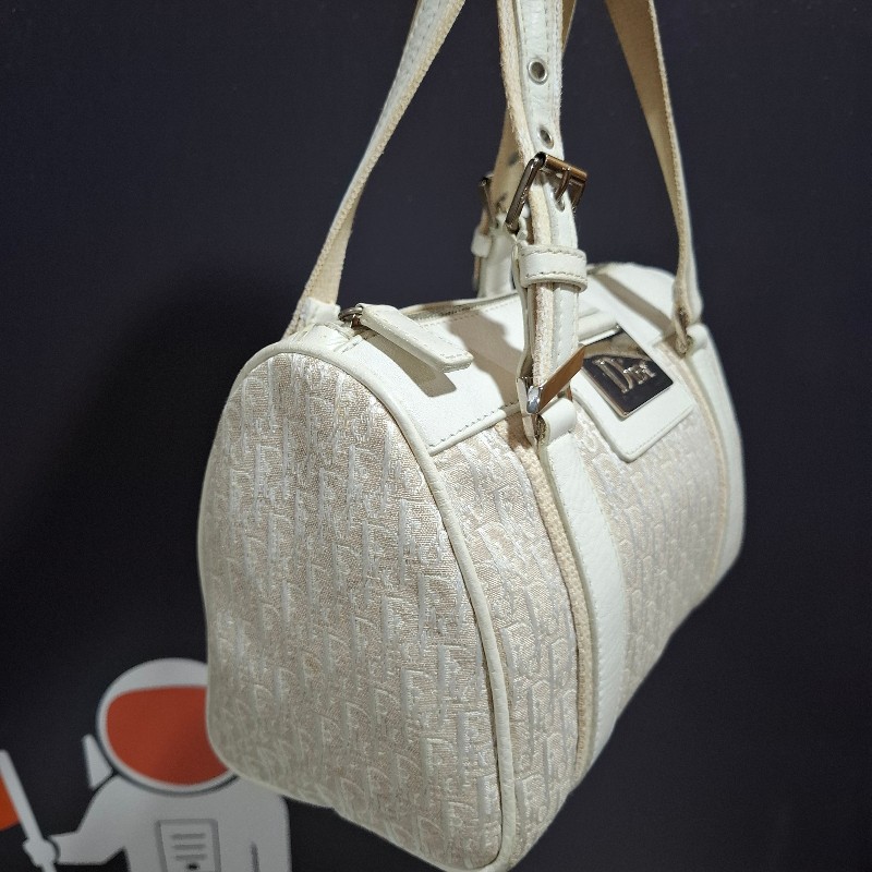 Dior Vintage 象牙白波士頓包-1