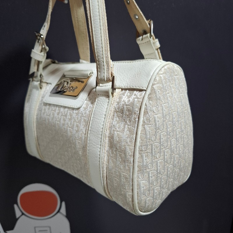 Dior Vintage 象牙白波士頓包-2