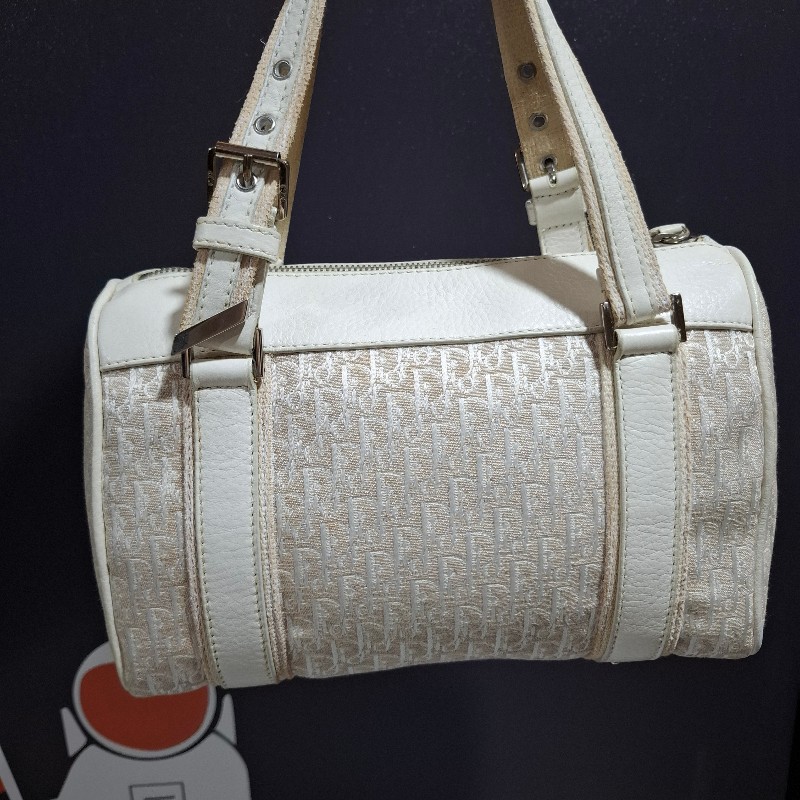 Dior Vintage 象牙白波士頓包-4