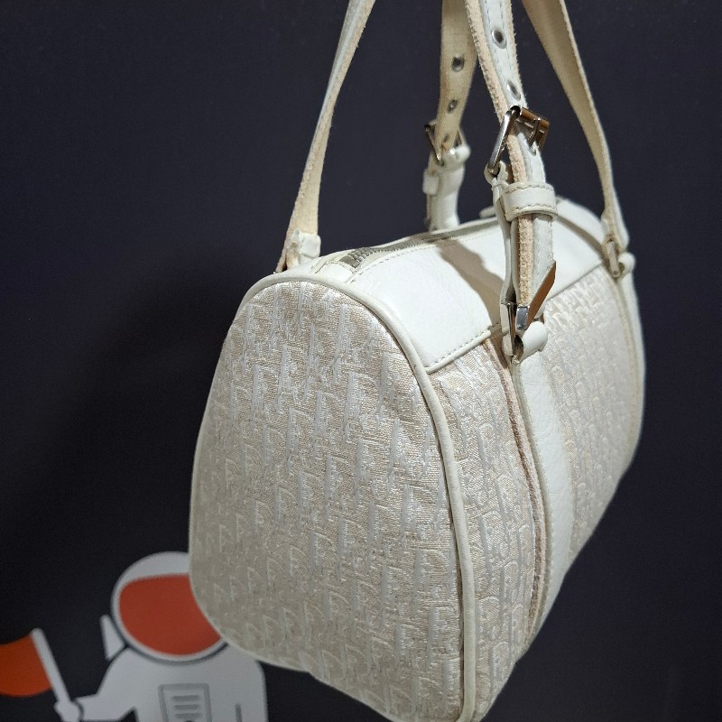 Dior Vintage 象牙白波士頓包-5