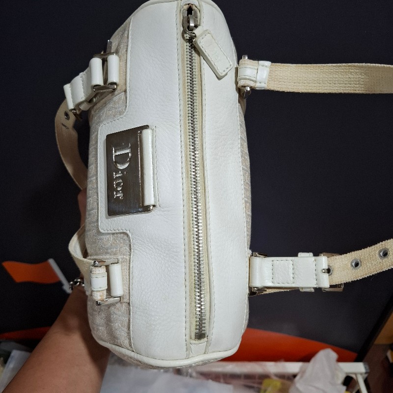 Dior Vintage 象牙白波士頓包-7