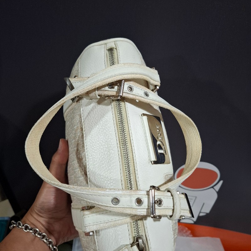 Dior Vintage 象牙白波士頓包-10