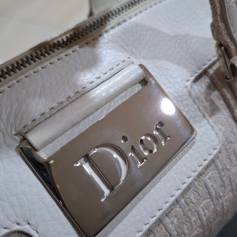 Dior Vintage 象牙白波士頓包-14