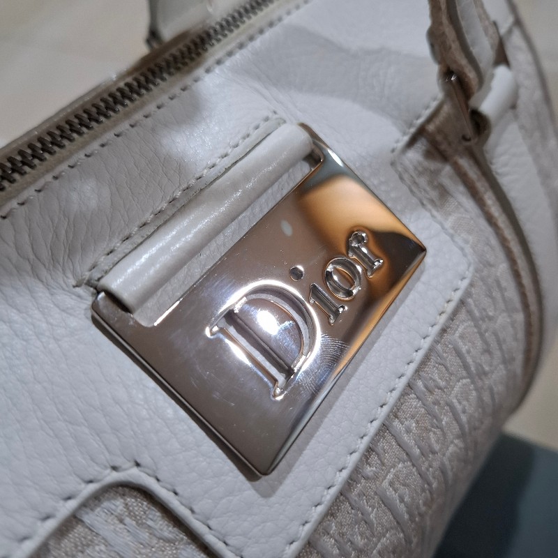 Dior Vintage 象牙白波士頓包-15