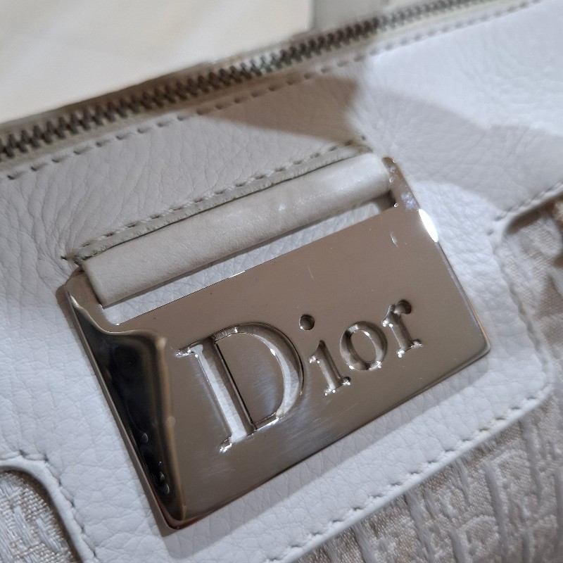Dior Vintage 象牙白波士頓包-16