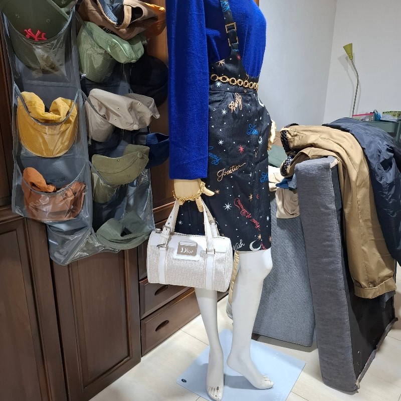 Dior Vintage 象牙白波士頓包-17