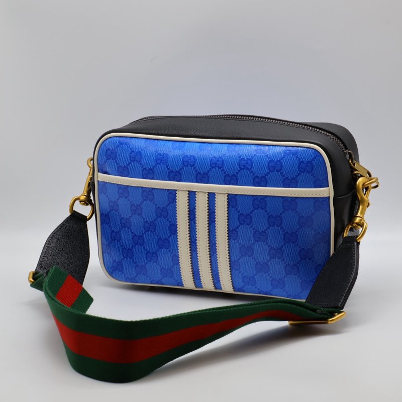 GUCCI x Adidas聯名款相機包 - 藍-1