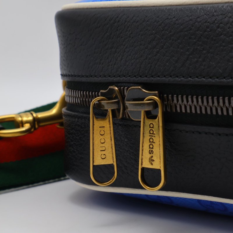 GUCCI x Adidas聯名款相機包 - 藍-6