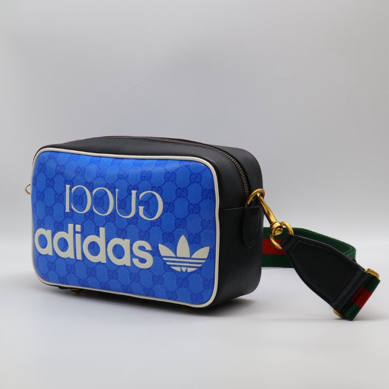 GUCCI x Adidas聯名款相機包 - 藍-13