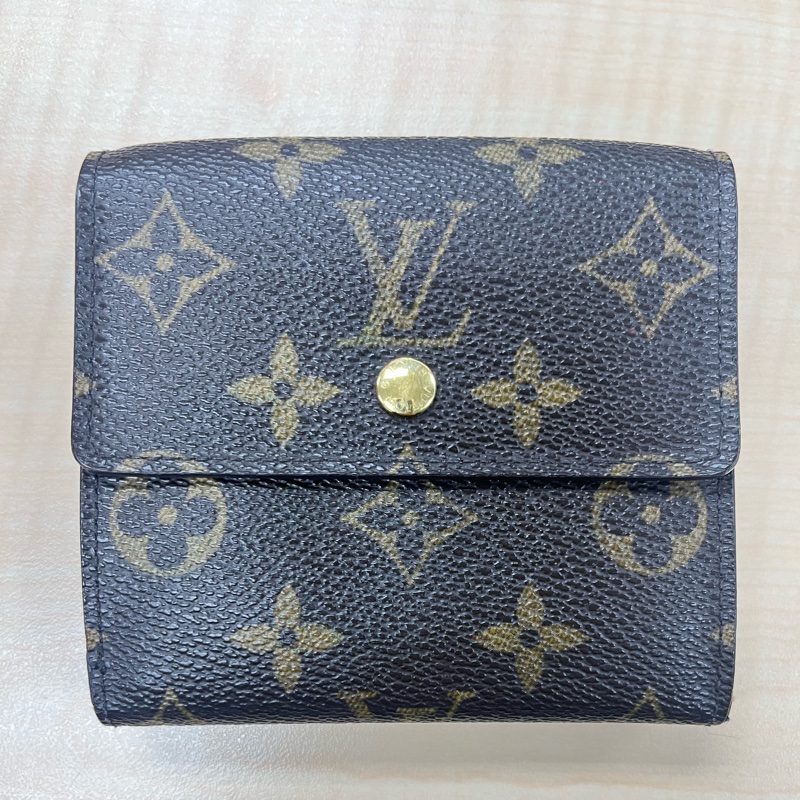Louis Vuitton（路易威登）Monogram帆布三折短夾#M61652-0