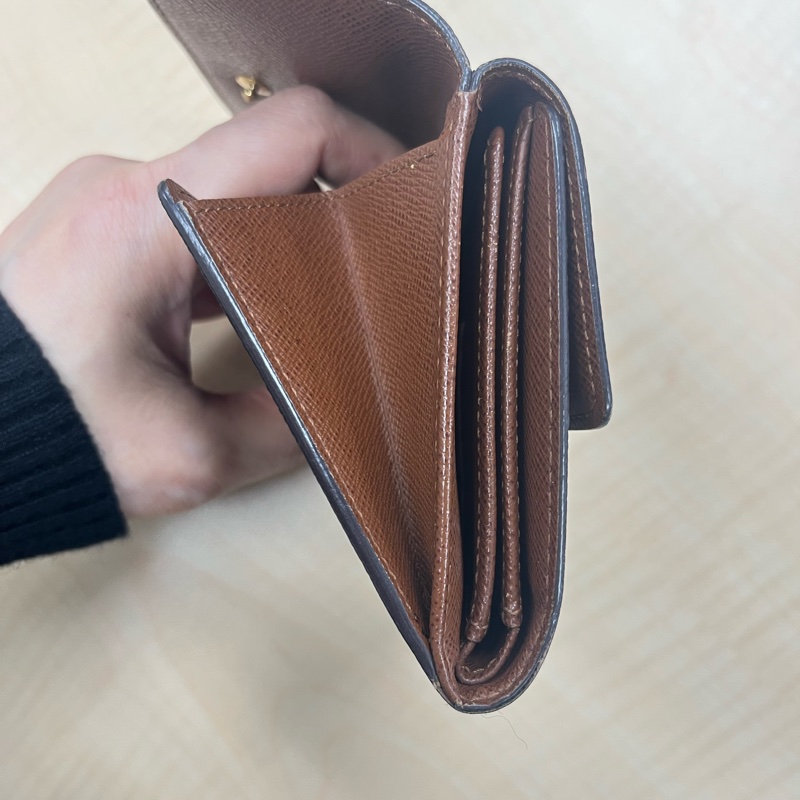 Louis Vuitton（路易威登）Monogram帆布三折短夾#M61652-5