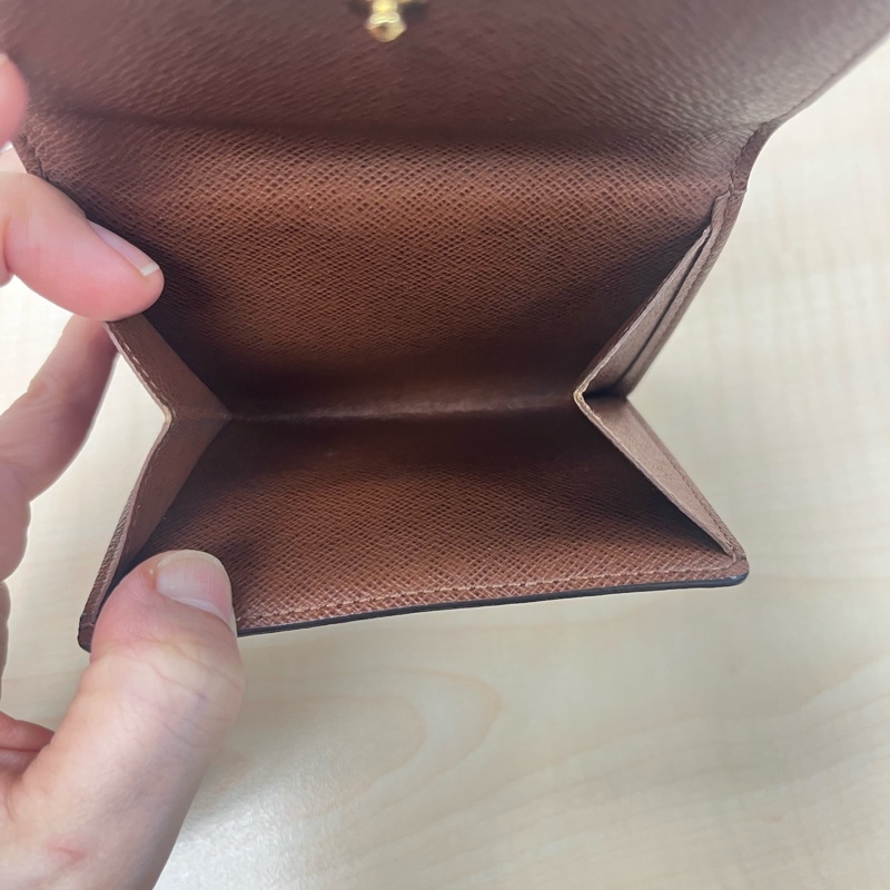Louis Vuitton（路易威登）Monogram帆布三折短夾#M61652-14