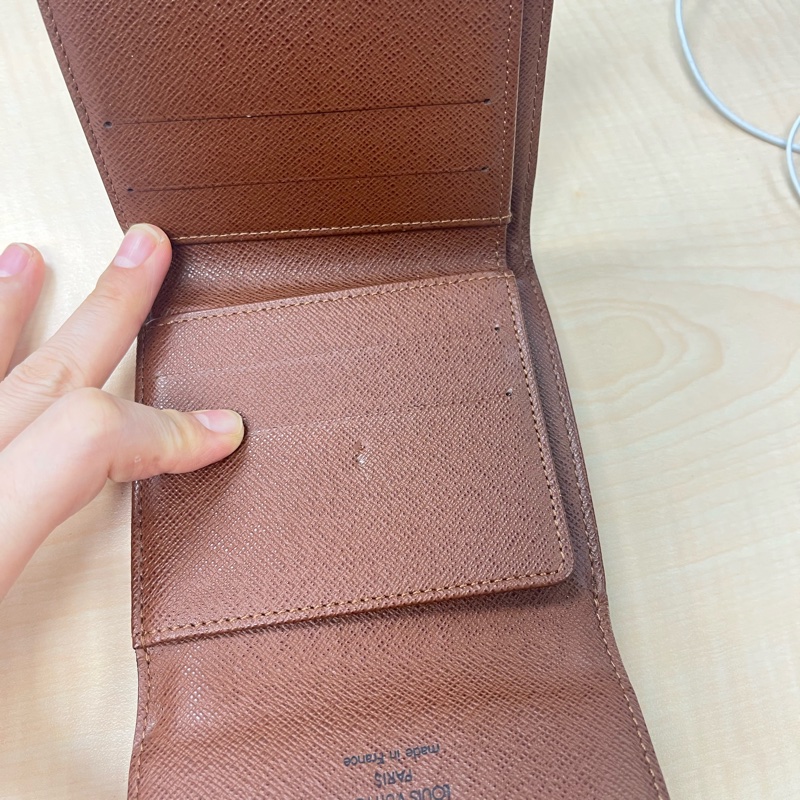 Louis Vuitton（路易威登）Monogram帆布三折短夾#M61652-21