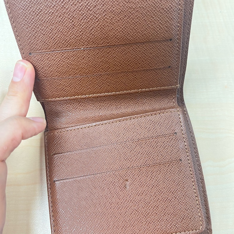 Louis Vuitton（路易威登）Monogram帆布三折短夾#M61652-28