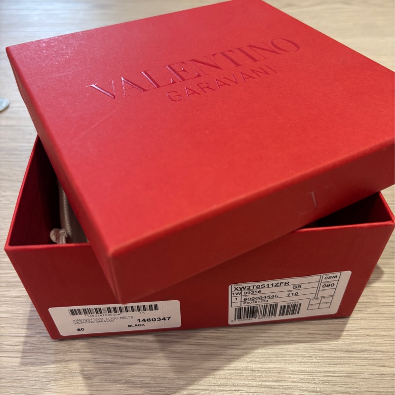 全新全配Valentino雙面皮帶-紅/黑-2