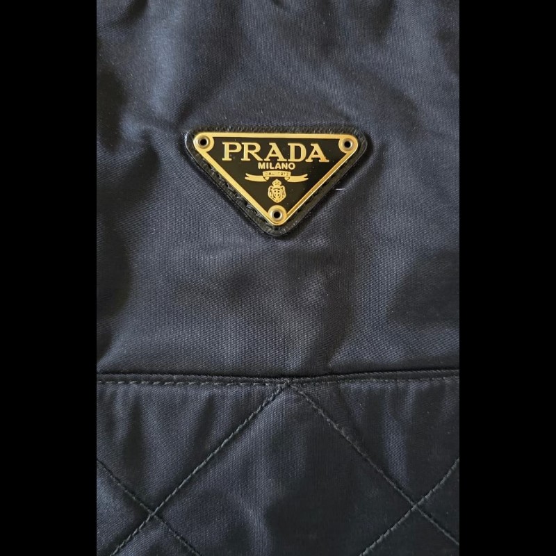 【LA LUNE】絕版古董包 兩用Prada黑金鏈子水桶包 側背包 單肩包 托特包 中古-2