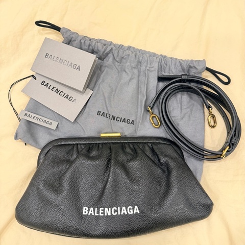 Balenciaga  Cloud Clutch bag 巴黎世家 黑色 雲朵包 口金包 手拿包 斜背包