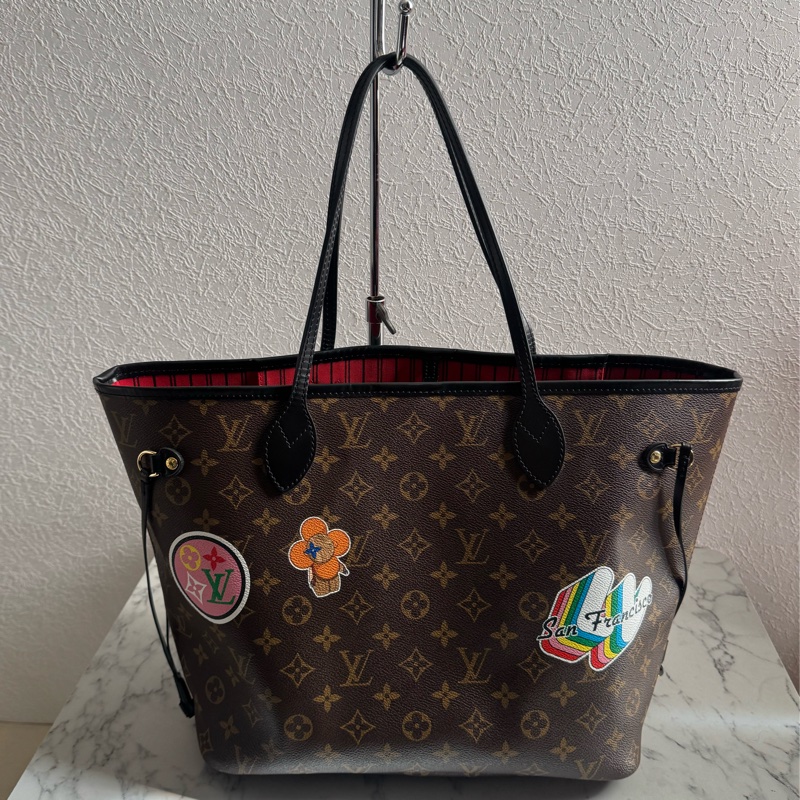 LV 花紋特殊款圖案neverfull mm 超好用托特包👜-1