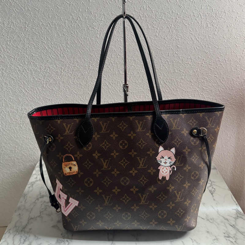 LV 花紋特殊款圖案neverfull mm 超好用托特包👜-2
