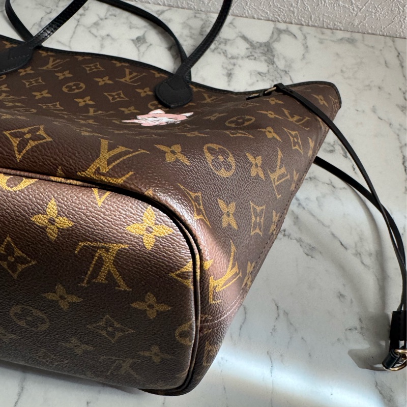 LV 花紋特殊款圖案neverfull mm 超好用托特包👜-9