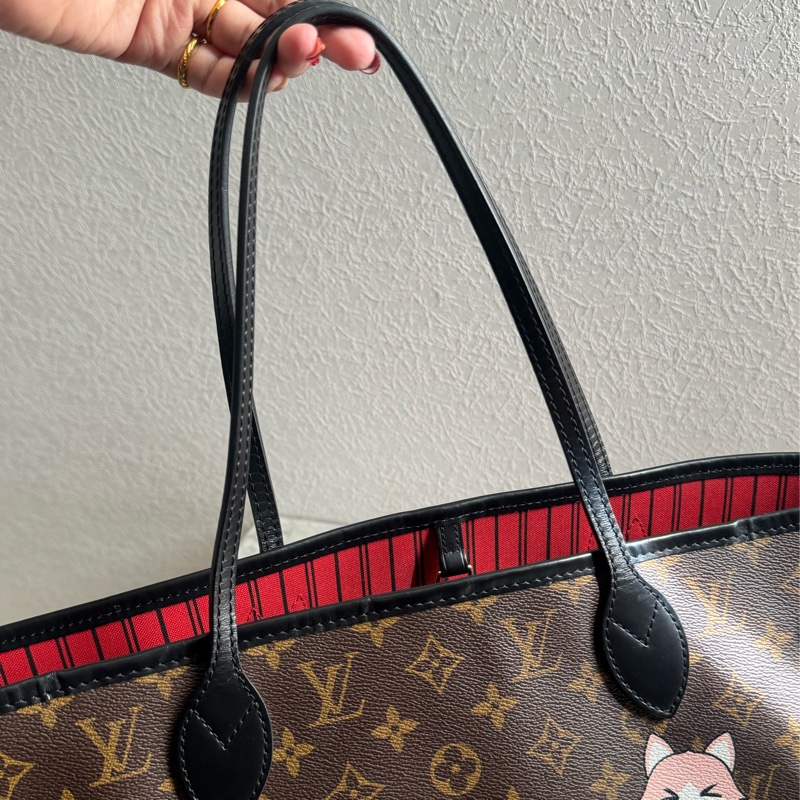 LV 花紋特殊款圖案neverfull mm 超好用托特包👜-13