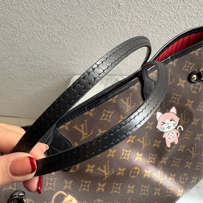 LV 花紋特殊款圖案neverfull mm 超好用托特包👜-14