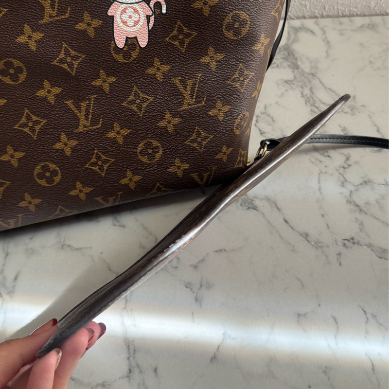 LV 花紋特殊款圖案neverfull mm 超好用托特包👜-30
