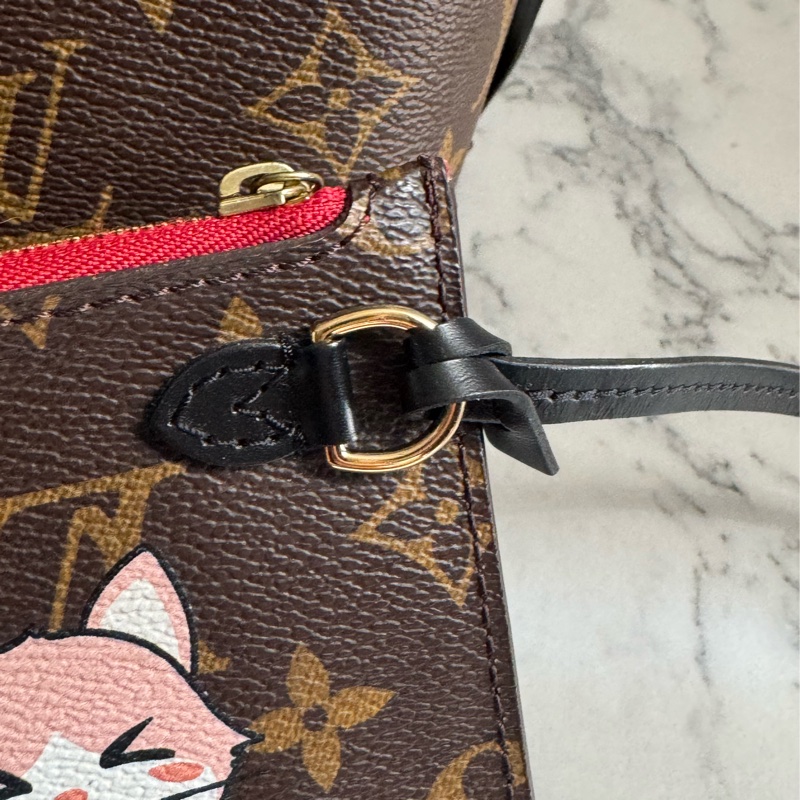 LV 花紋特殊款圖案neverfull mm 超好用托特包👜-31