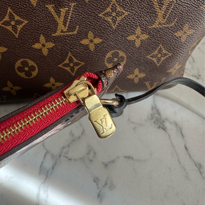 LV 花紋特殊款圖案neverfull mm 超好用托特包👜-34