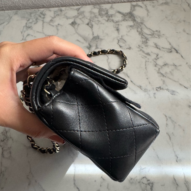 Chanel 黑羊皮淡金雙C coco20 經典必收藏❤️-3