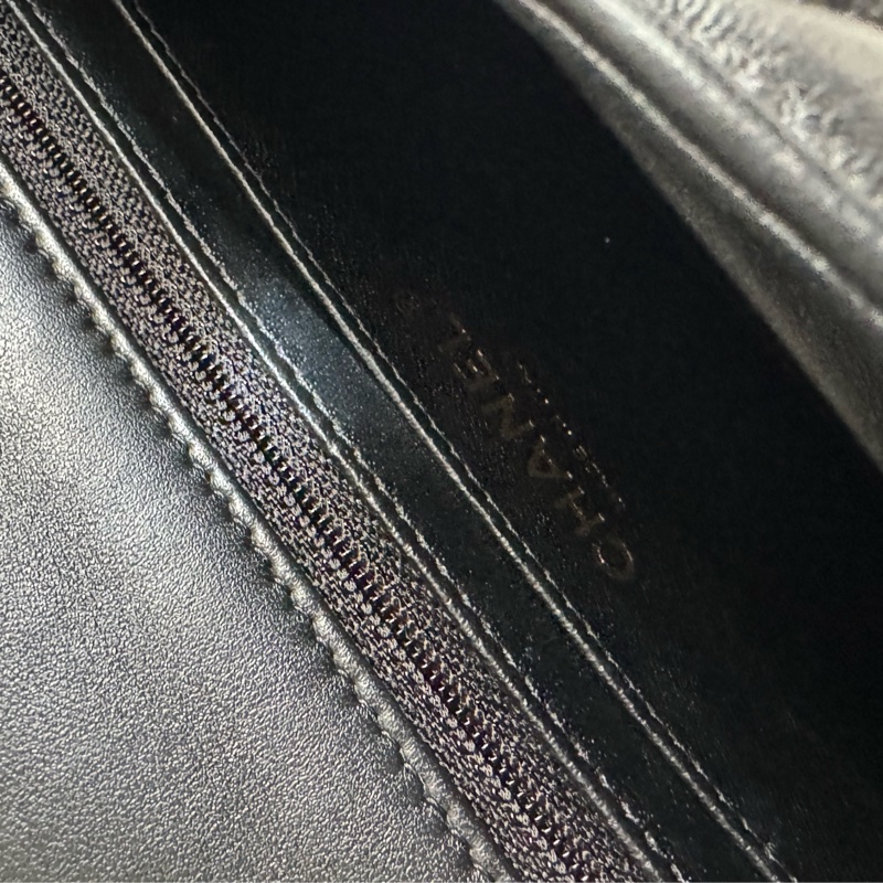 Chanel 黑羊皮淡金雙C coco20 經典必收藏❤️-28