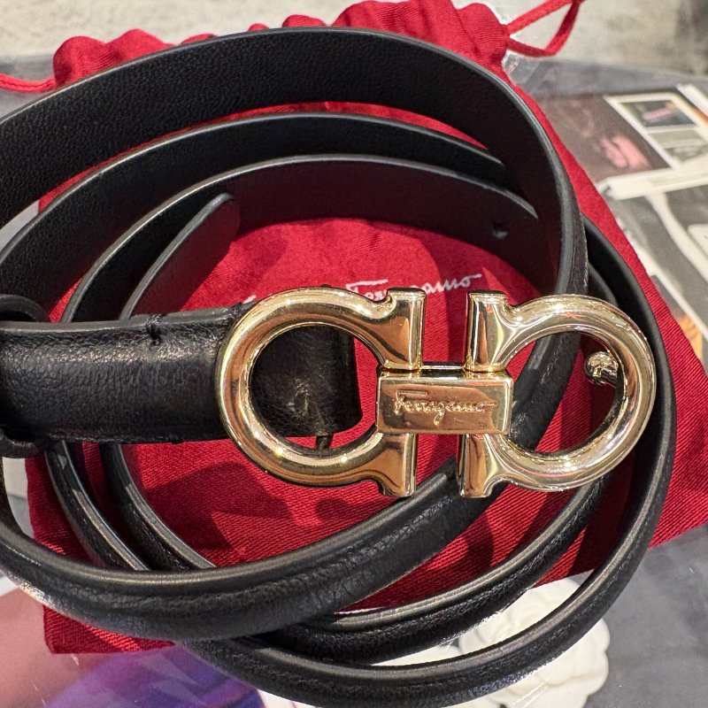 Ferragamo經典黑色長袖洋裝-M-7