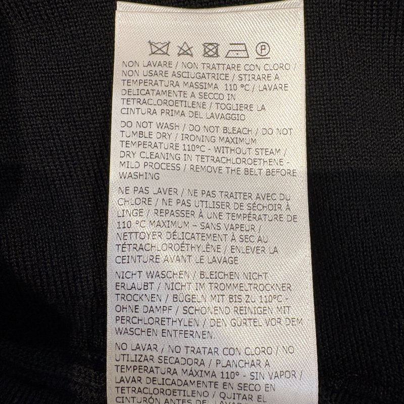 Ferragamo經典黑色長袖洋裝-M-8