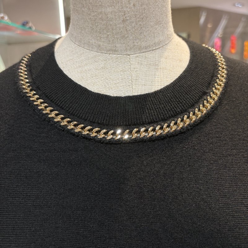 Ferragamo經典黑色長袖洋裝-M-15