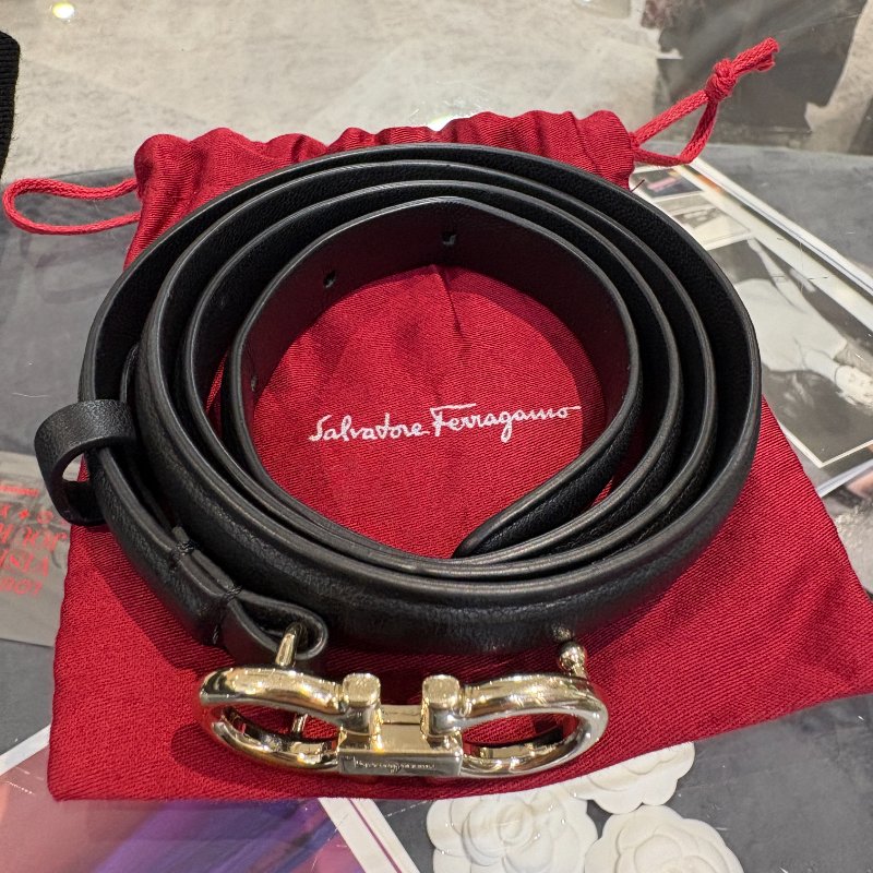 Ferragamo經典黑色長袖洋裝-M-16