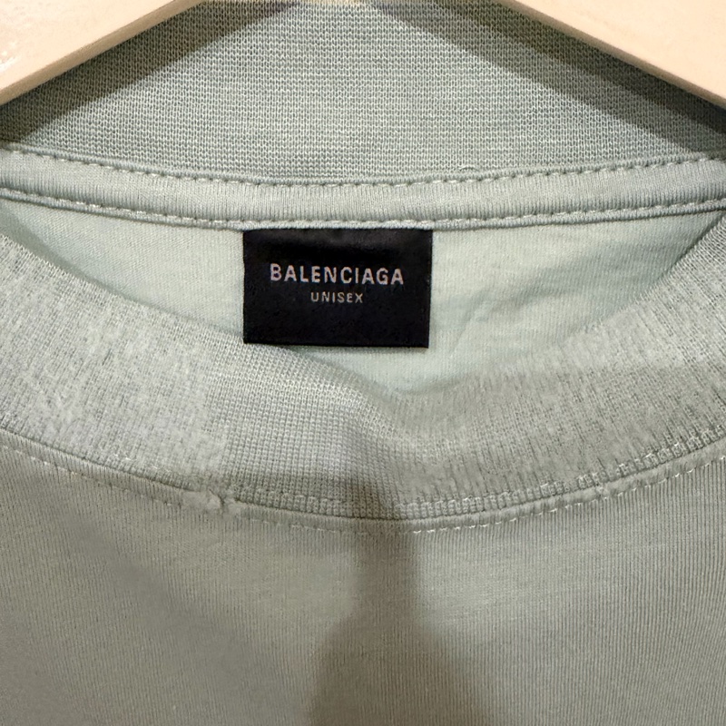 巴黎世家 水墨綠不規則踢恤 🩵-9