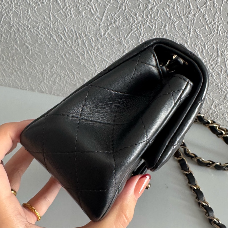 Chanel A35200黑羊皮淡金雙C方胖🫶🫶-2