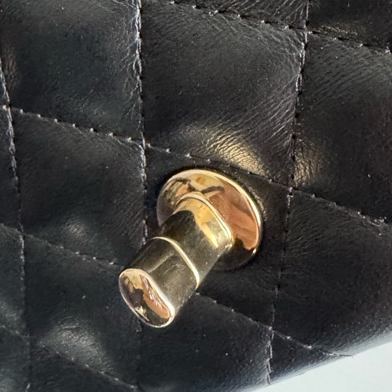 Chanel A35200黑羊皮淡金雙C方胖🫶🫶-19
