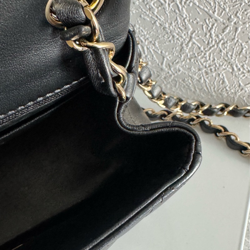 Chanel A35200黑羊皮淡金雙C方胖🫶🫶-21