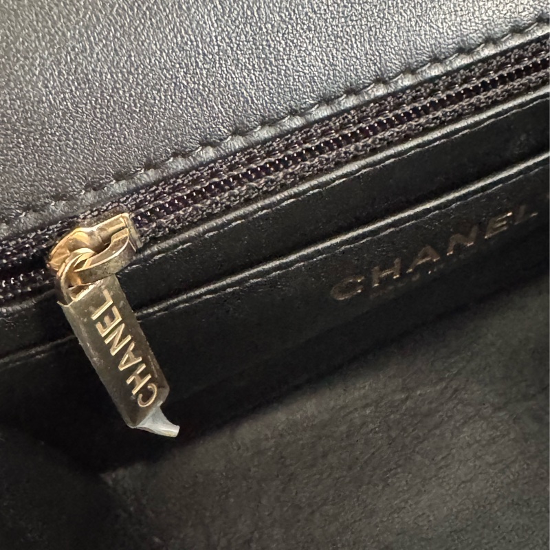 Chanel A35200黑羊皮淡金雙C方胖🫶🫶-25