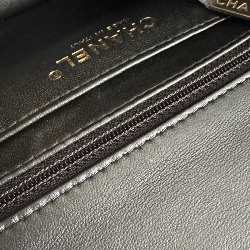 Chanel A35200黑羊皮淡金雙C方胖🫶🫶-29