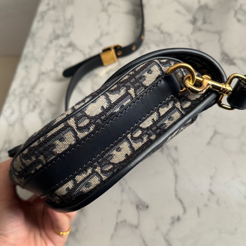 Dior藍提花BODDY中型馬鞍斜背包 經典中性款✨✨-4