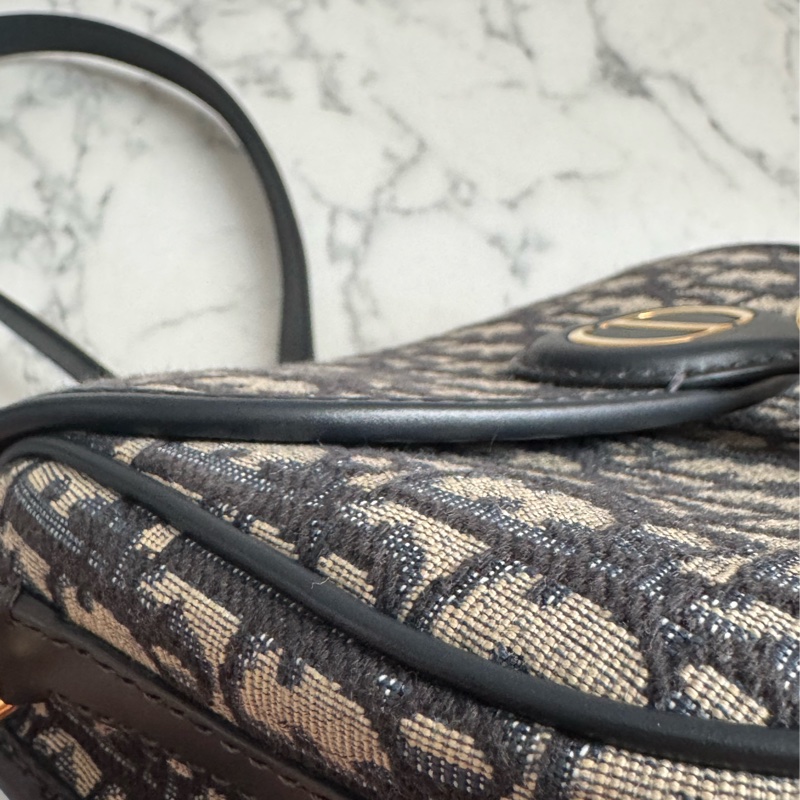 Dior藍提花BODDY中型馬鞍斜背包 經典中性款✨✨-9