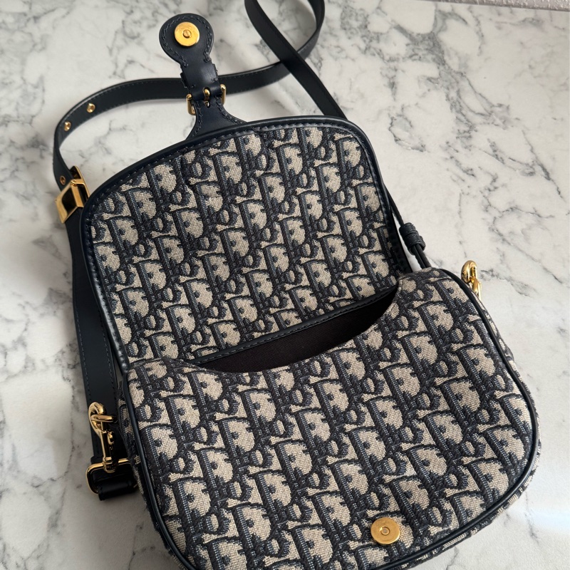 Dior藍提花BODDY中型馬鞍斜背包 經典中性款✨✨-11