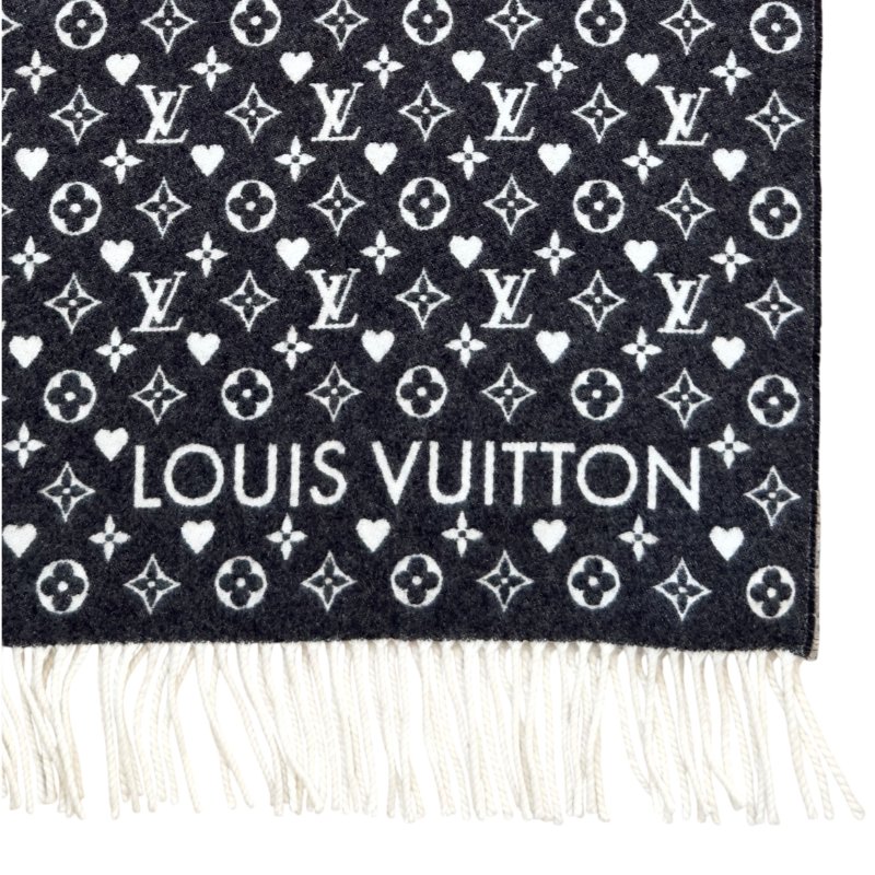 LOUIS VUITTON Game On 愛心💗 老花 純羊絨 圍巾-2