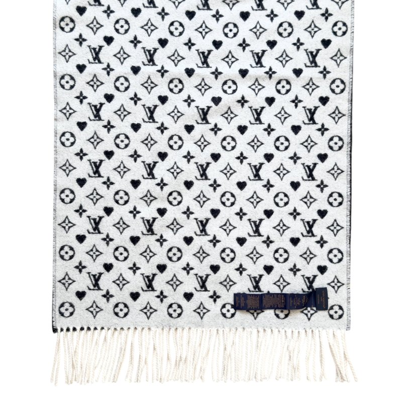 LOUIS VUITTON Game On 愛心💗 老花 純羊絨 圍巾-5